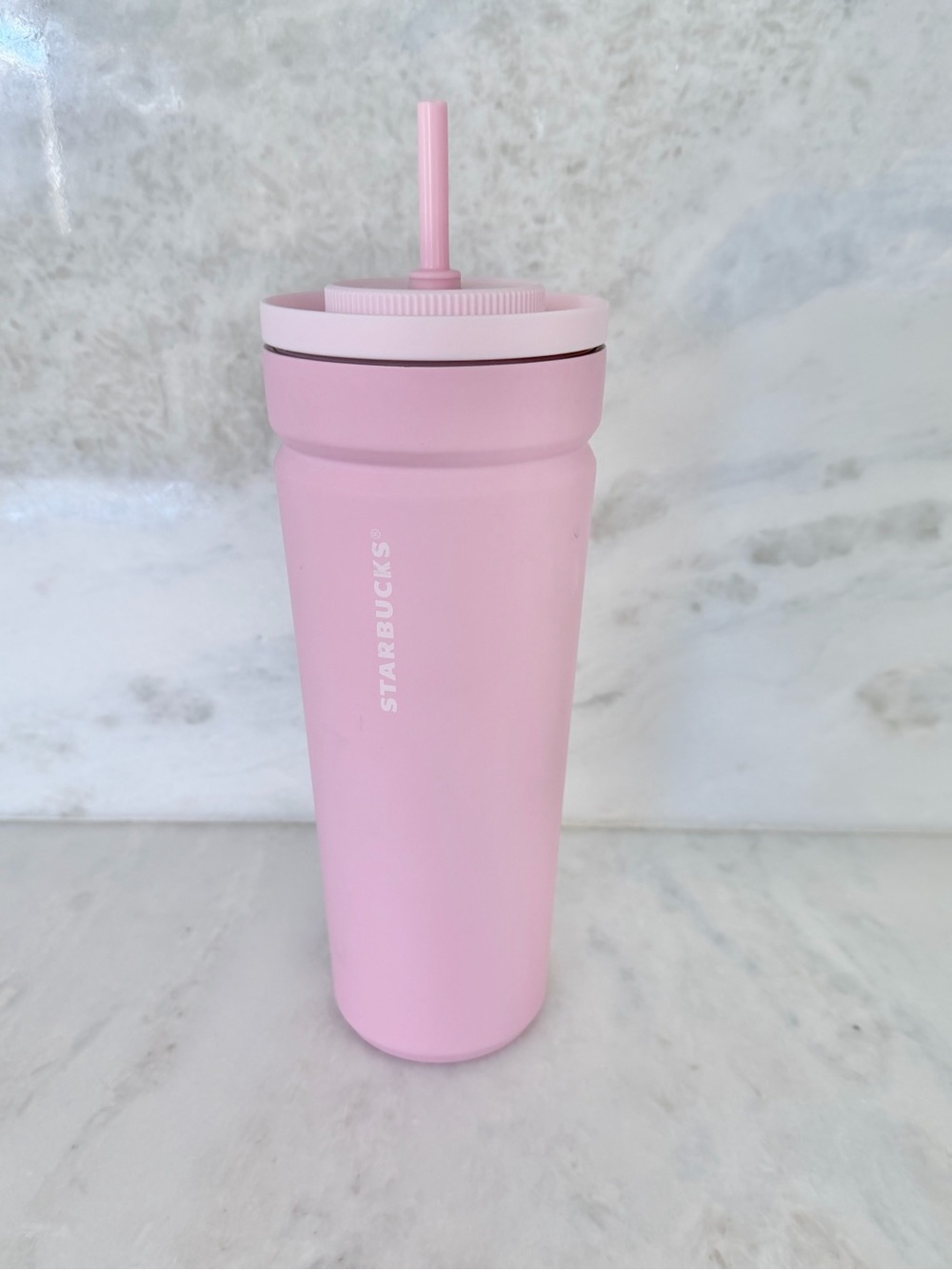 Starbucks Pink steel Insulated Travel Cup with Straw